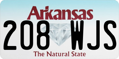 AR license plate 208WJS