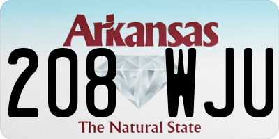 AR license plate 208WJU