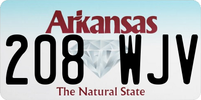 AR license plate 208WJV