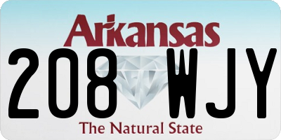 AR license plate 208WJY