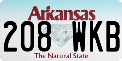 AR license plate 208WKB