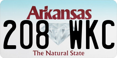 AR license plate 208WKC