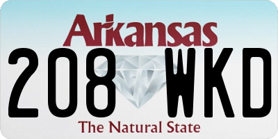 AR license plate 208WKD
