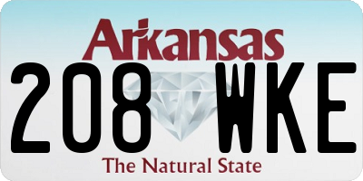 AR license plate 208WKE