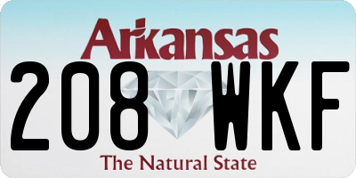AR license plate 208WKF