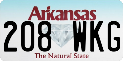AR license plate 208WKG