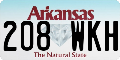 AR license plate 208WKH