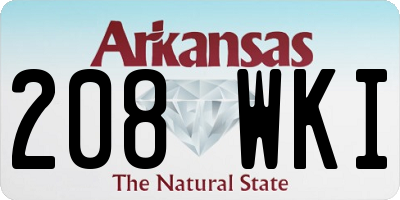 AR license plate 208WKI