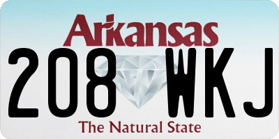 AR license plate 208WKJ