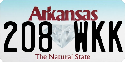 AR license plate 208WKK