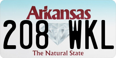 AR license plate 208WKL