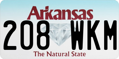 AR license plate 208WKM