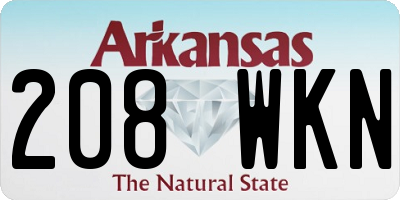 AR license plate 208WKN