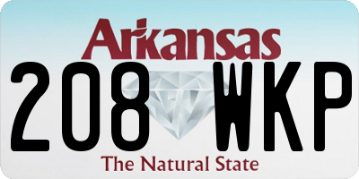AR license plate 208WKP