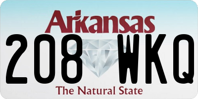 AR license plate 208WKQ