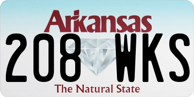 AR license plate 208WKS