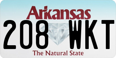 AR license plate 208WKT