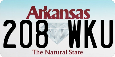 AR license plate 208WKU