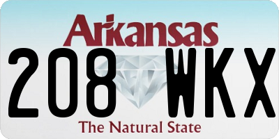AR license plate 208WKX
