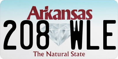 AR license plate 208WLE