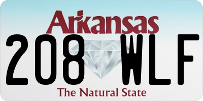 AR license plate 208WLF