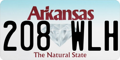 AR license plate 208WLH