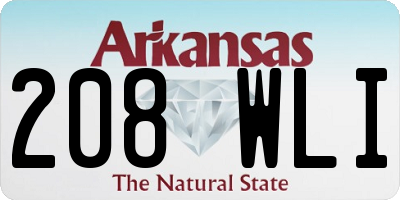 AR license plate 208WLI