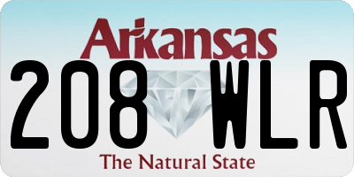 AR license plate 208WLR