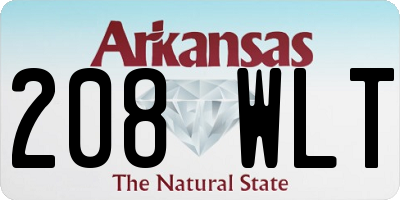 AR license plate 208WLT