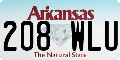 AR license plate 208WLU