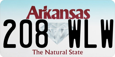 AR license plate 208WLW