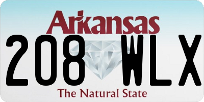 AR license plate 208WLX