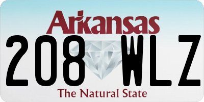AR license plate 208WLZ
