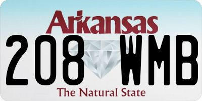 AR license plate 208WMB