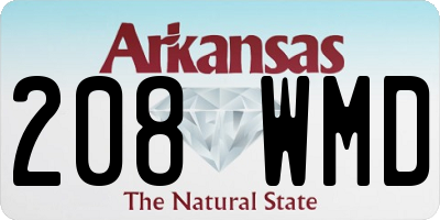 AR license plate 208WMD