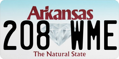 AR license plate 208WME