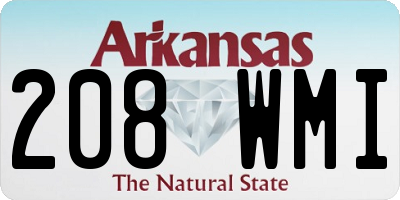 AR license plate 208WMI