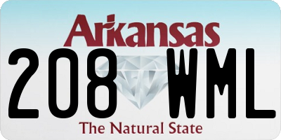 AR license plate 208WML