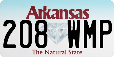 AR license plate 208WMP