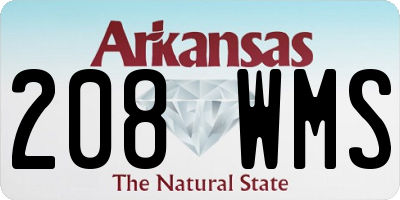 AR license plate 208WMS