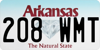 AR license plate 208WMT