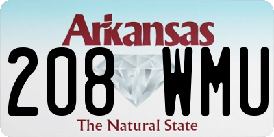AR license plate 208WMU