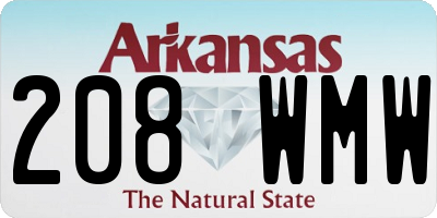 AR license plate 208WMW