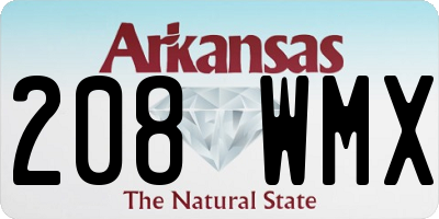 AR license plate 208WMX