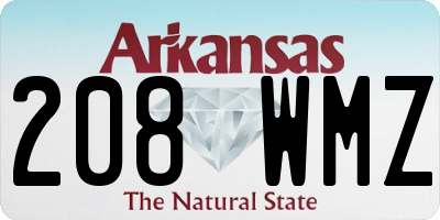 AR license plate 208WMZ