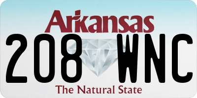 AR license plate 208WNC