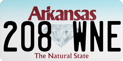 AR license plate 208WNE