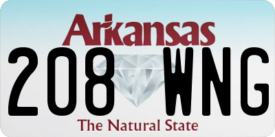 AR license plate 208WNG