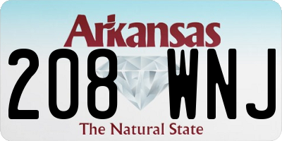 AR license plate 208WNJ