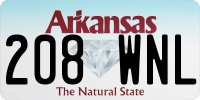AR license plate 208WNL
